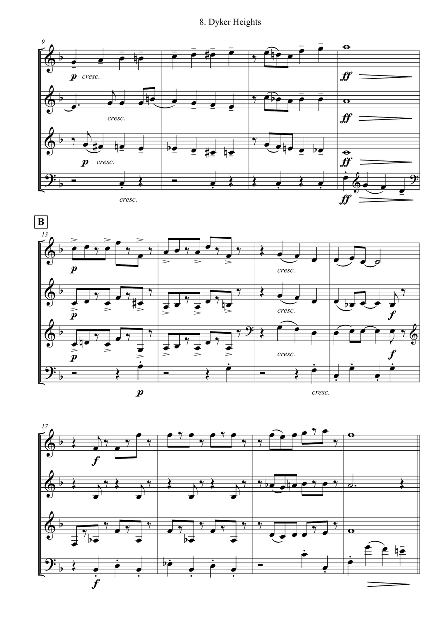 Dyker Heights Dyker Heights Brass Quartet scores gallery preview page 2