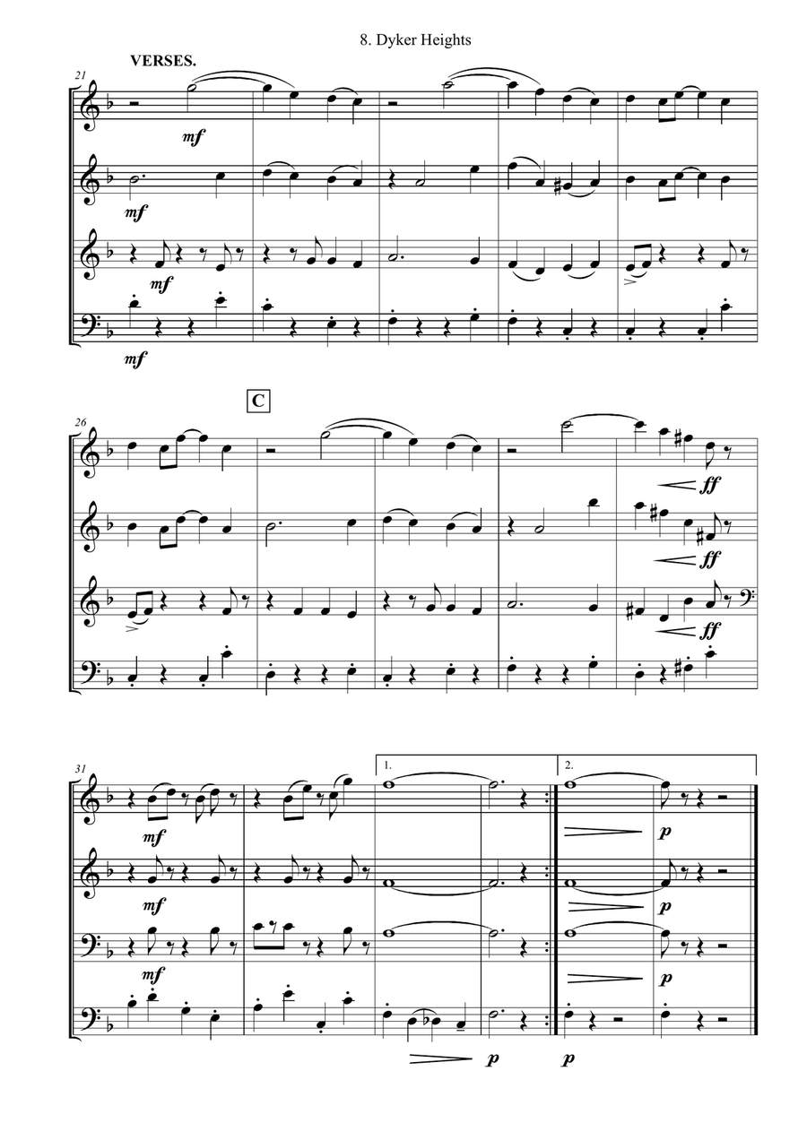 Dyker Heights Dyker Heights Brass Quartet scores gallery preview page 3