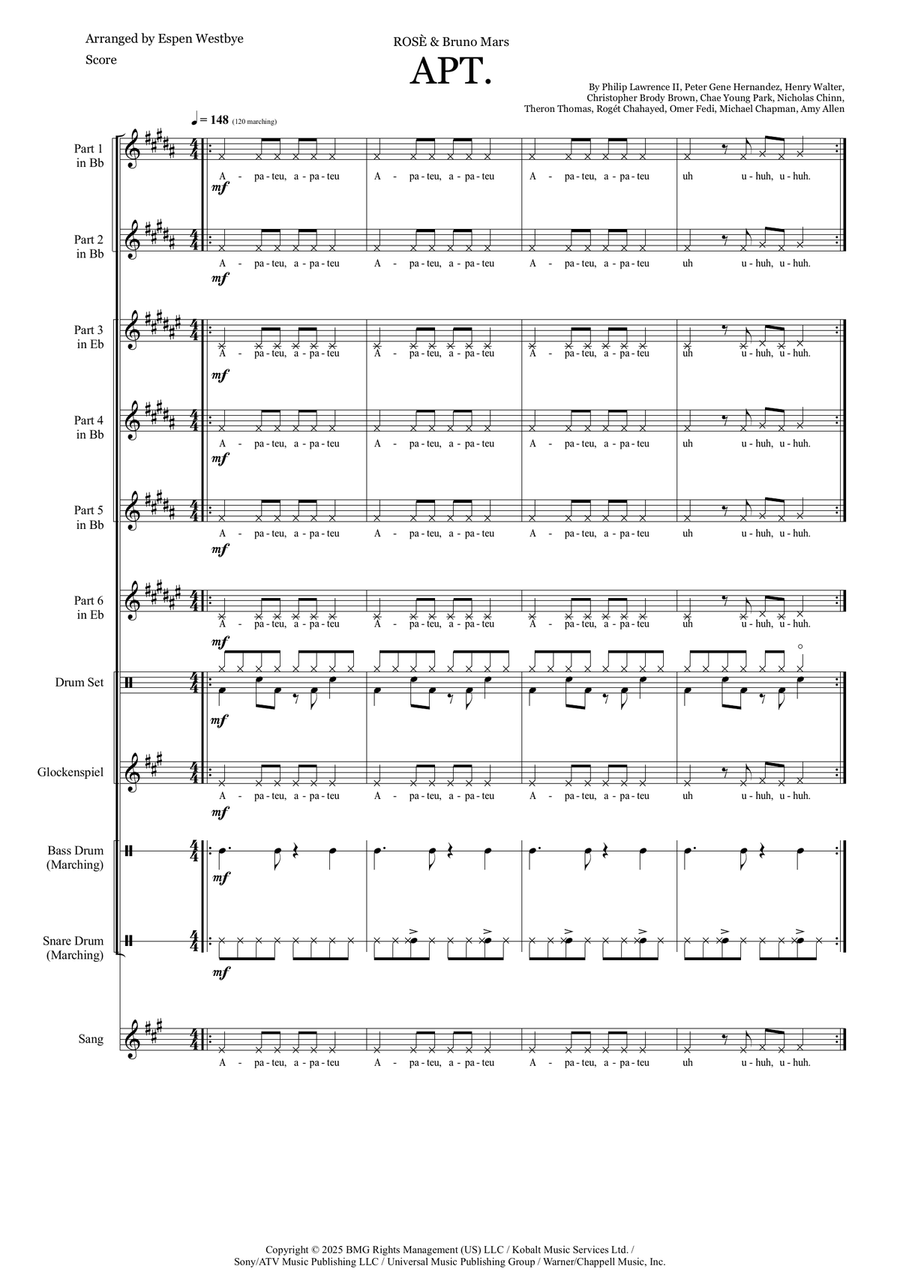 Apt. Brass Band scores gallery preview page 1