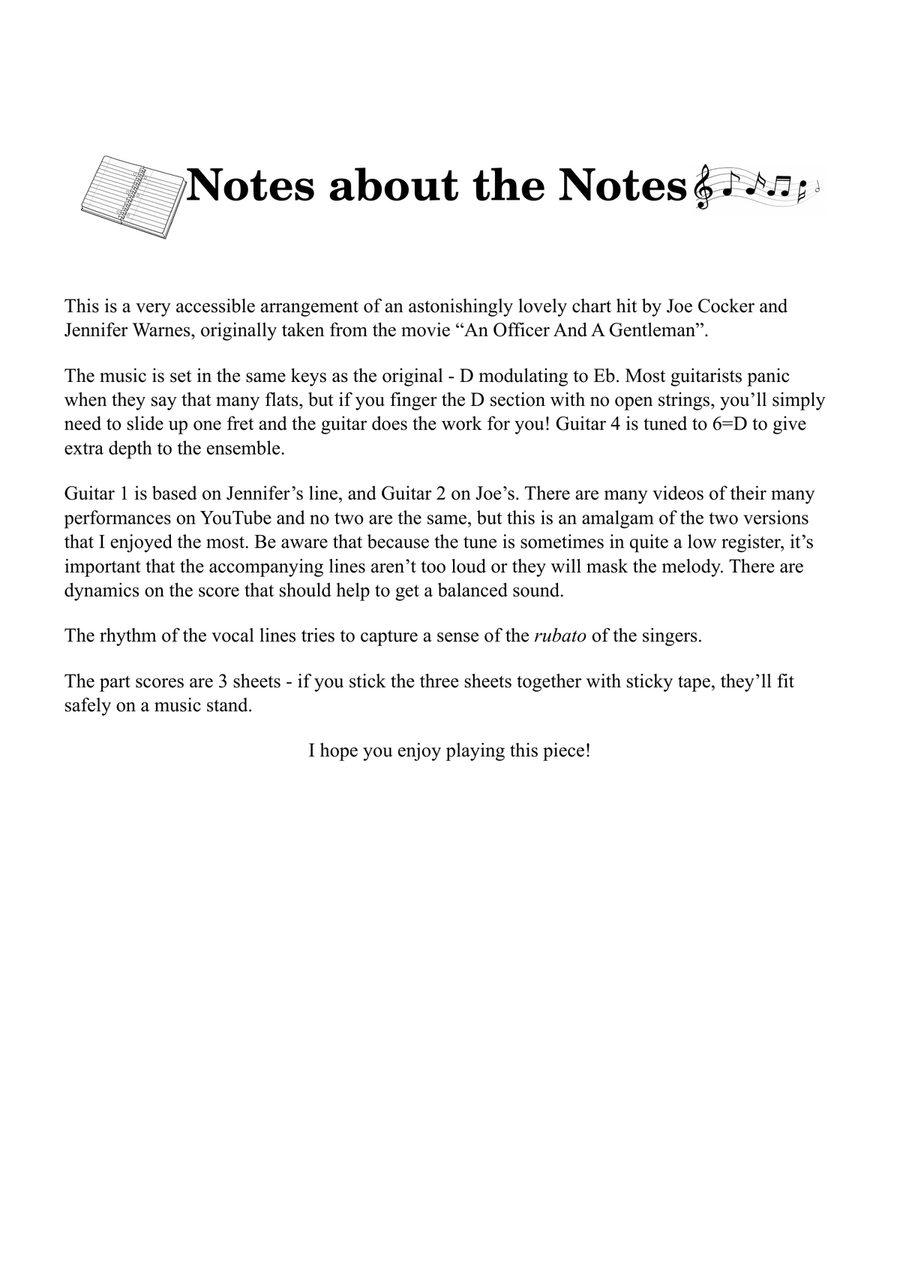 Up Where We Belong Guitar Ensemble scores gallery preview page 3