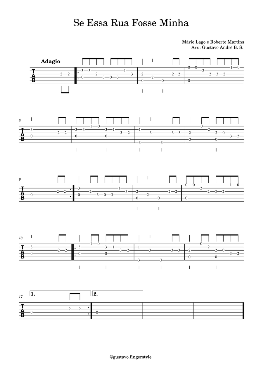 Se Essa Rua Fosse Minha Se Essa Rua Fosse Minha Acoustic Guitar scores gallery preview page 1