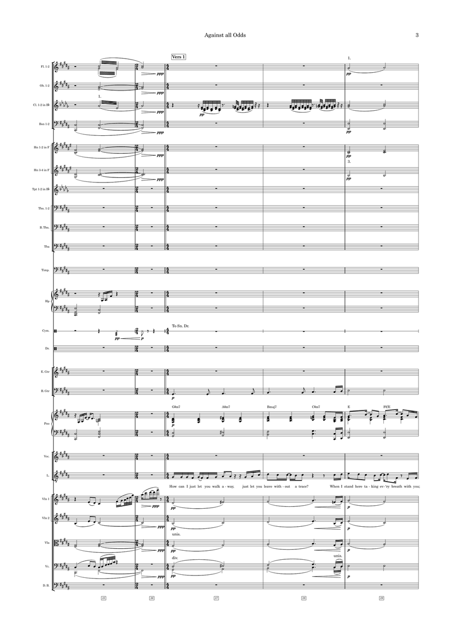 Against All Odds (Take A Look At Me Now) Full Orchestra scores gallery preview page 5