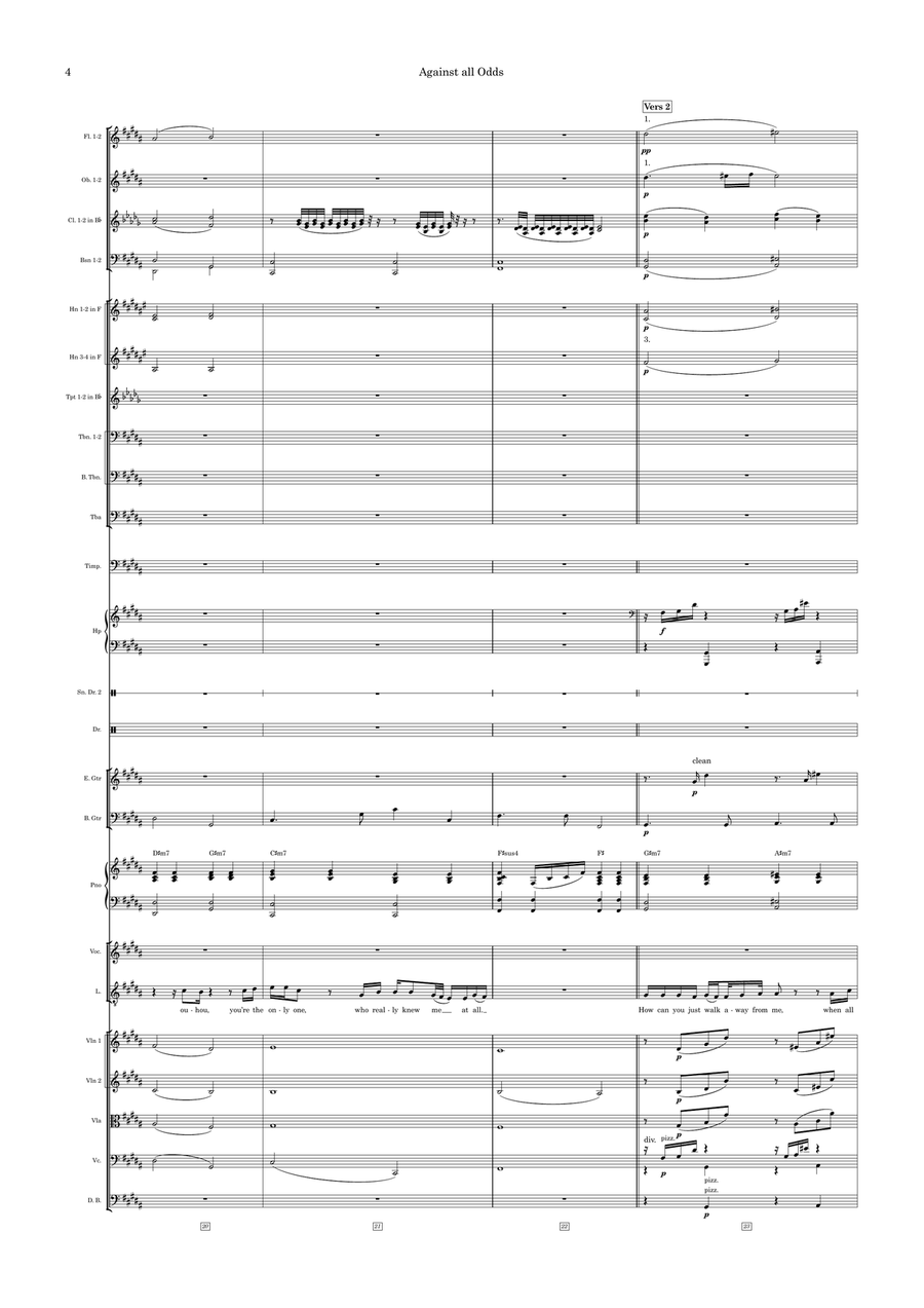Against All Odds (Take A Look At Me Now) Full Orchestra scores gallery preview page 6