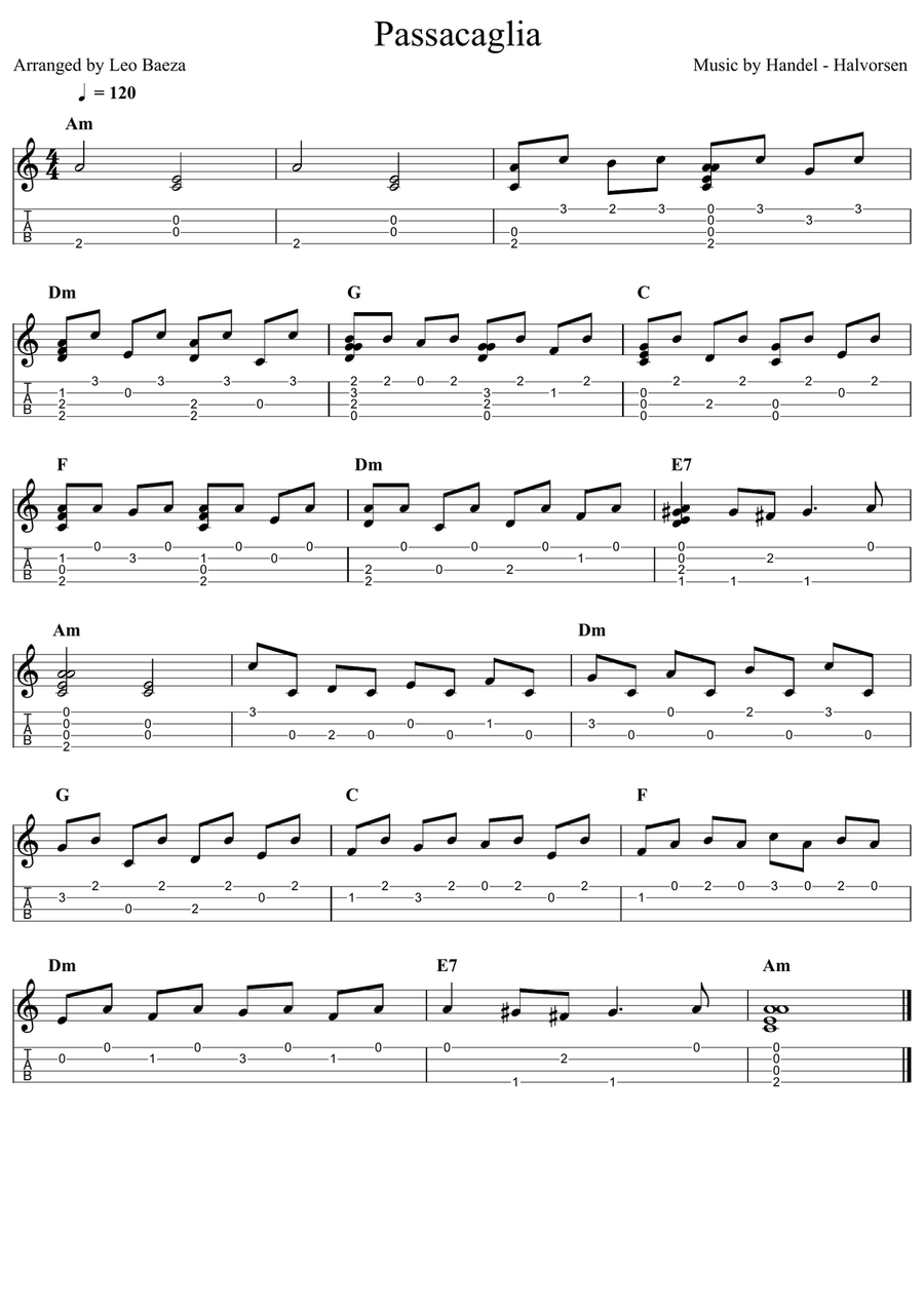 Passacaglia Passacaglia Ukulele scores gallery preview page 1