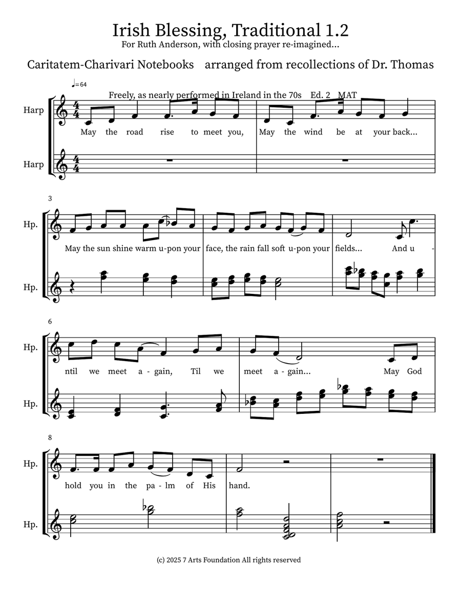 Irish Blessing, Traditional 1.2 Small Ensemble scores gallery preview page 1