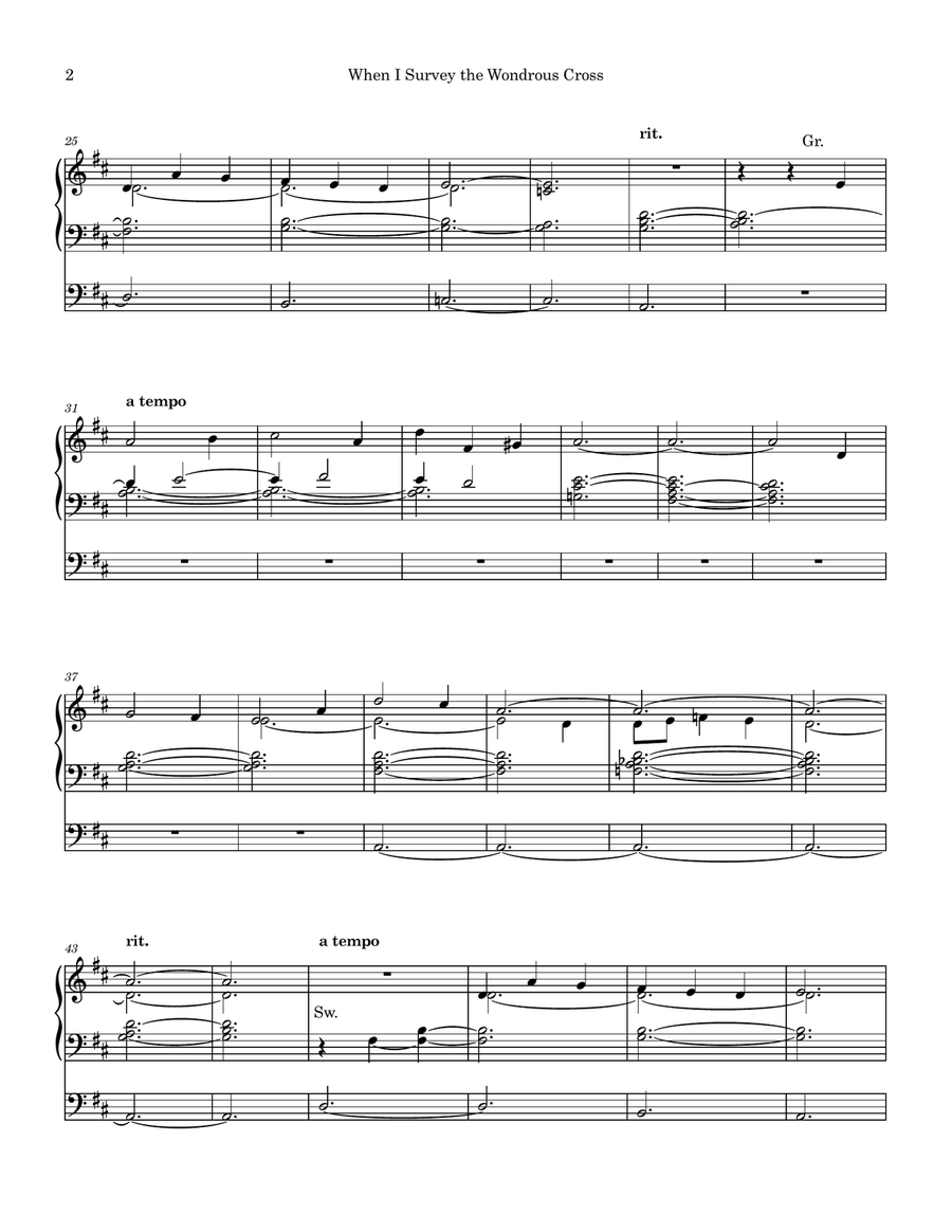 When I Survey the Wondrous Cross (Rockingham), organ work by Phil Lehenbauer Organ Solo scores gallery preview page 3