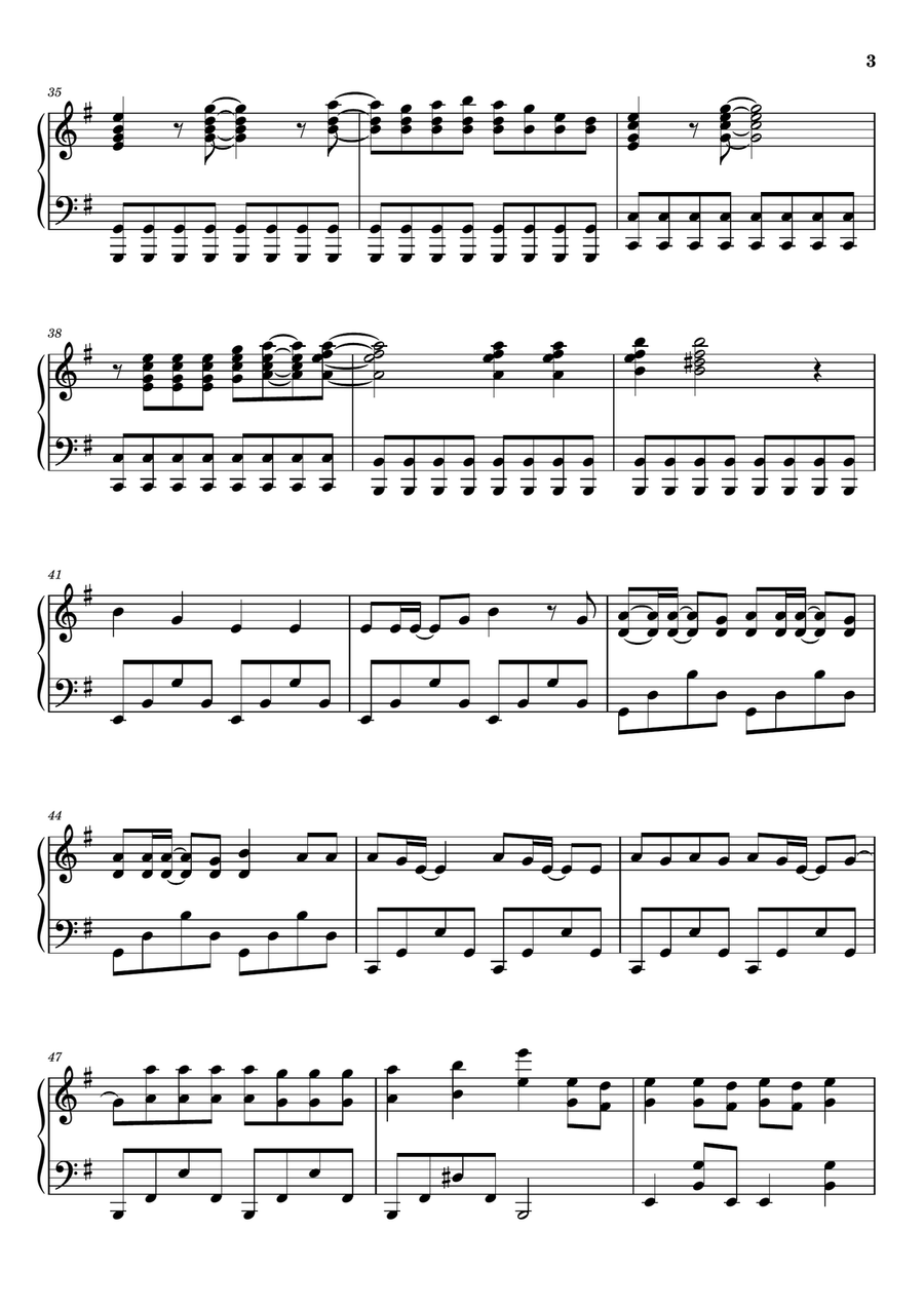 Sold Out Sold Out Piano Solo scores gallery preview page 3