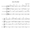 After The Ball (Sax Quartet Score, chords and Parts)