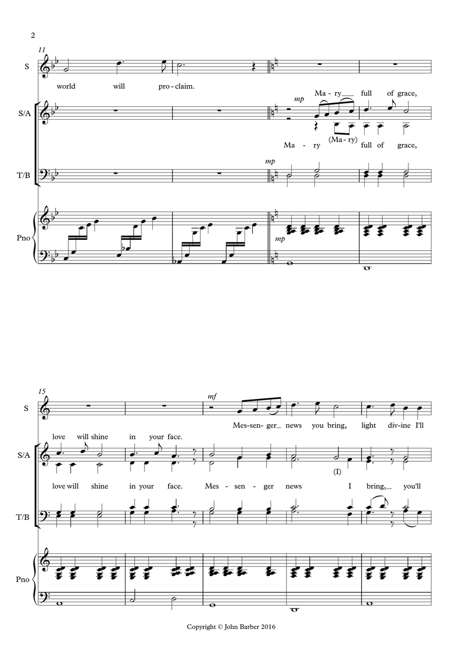A Night in Nazareth 4-Part scores gallery preview page 2
