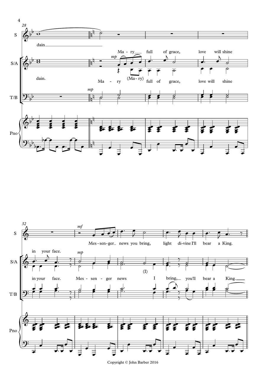 A Night in Nazareth 4-Part scores gallery preview page 4