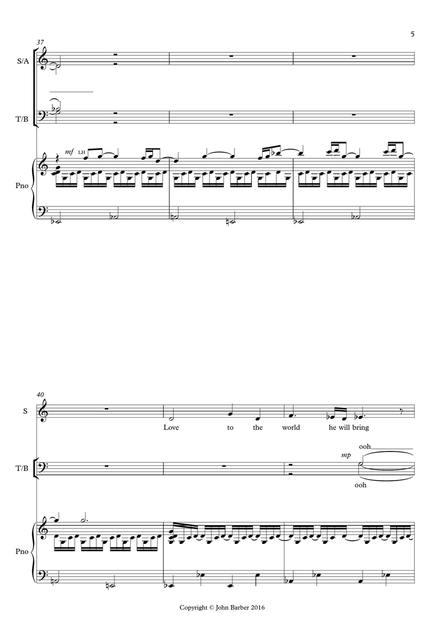 A Night in Nazareth 4-Part scores gallery preview page 5
