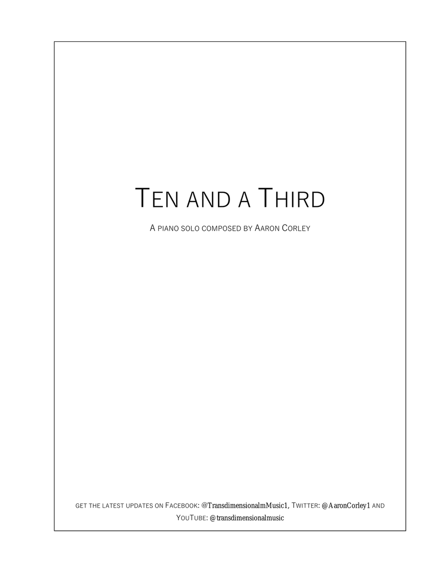 Ten and a Third Piano Solo scores gallery preview page 1