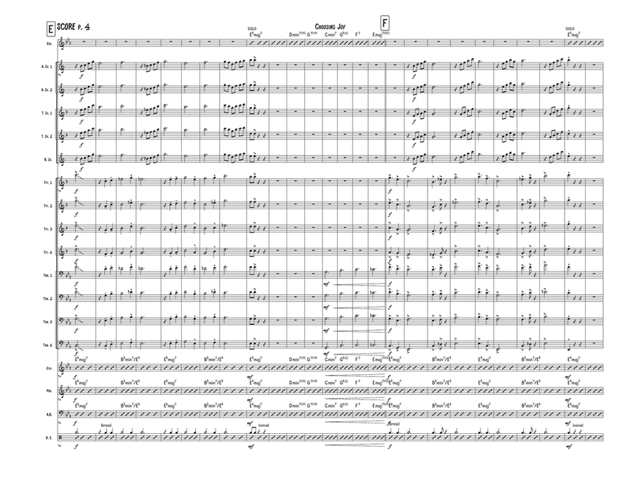 Choosing Joy - Big Band with Vocals Jazz Ensemble scores gallery preview page 4