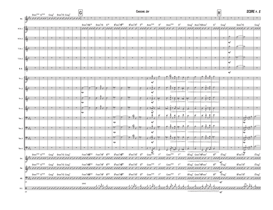 Choosing Joy - Big Band with Vocals Jazz Ensemble scores gallery preview page 5
