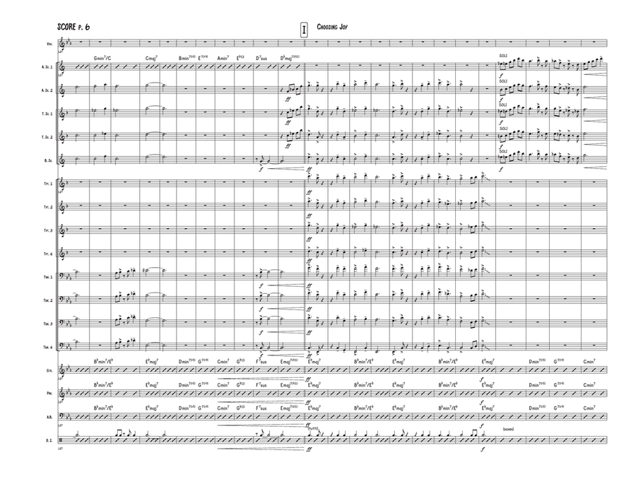 Choosing Joy - Big Band with Vocals Jazz Ensemble scores gallery preview page 6