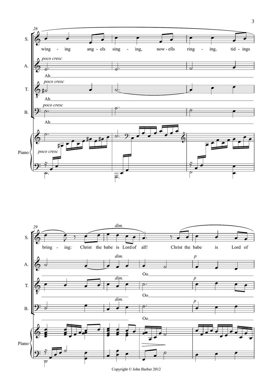Infant Holy Infant Holy 4-Part scores gallery preview page 3
