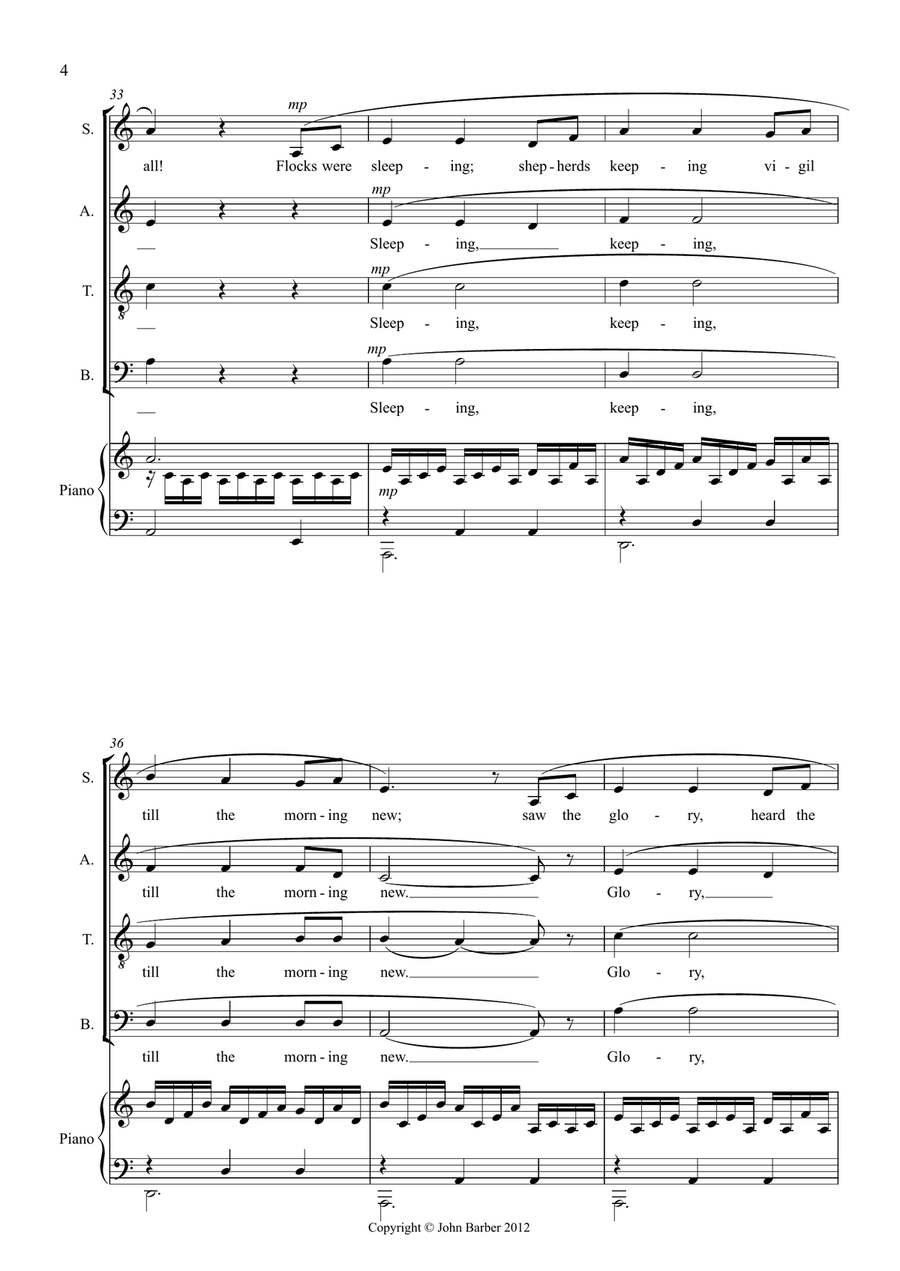 Infant Holy Infant Holy 4-Part scores gallery preview page 4