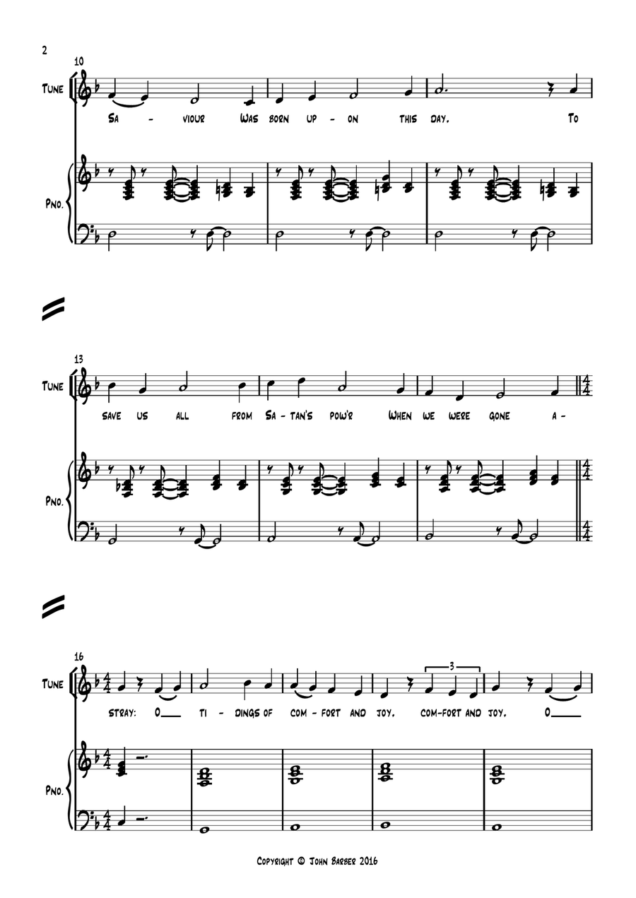 God rest ye merry gentlemen 4-Part scores gallery preview page 2