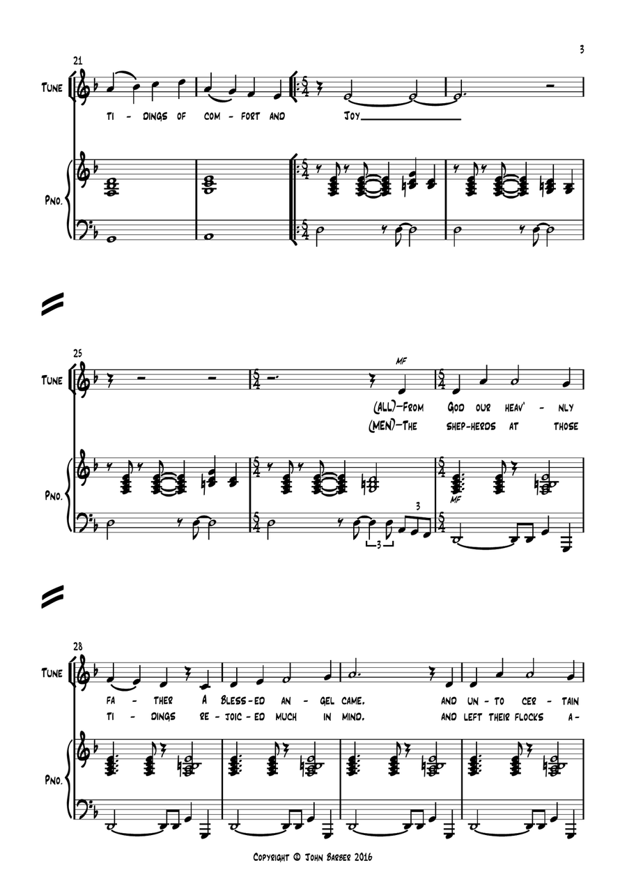 God rest ye merry gentlemen 4-Part scores gallery preview page 3