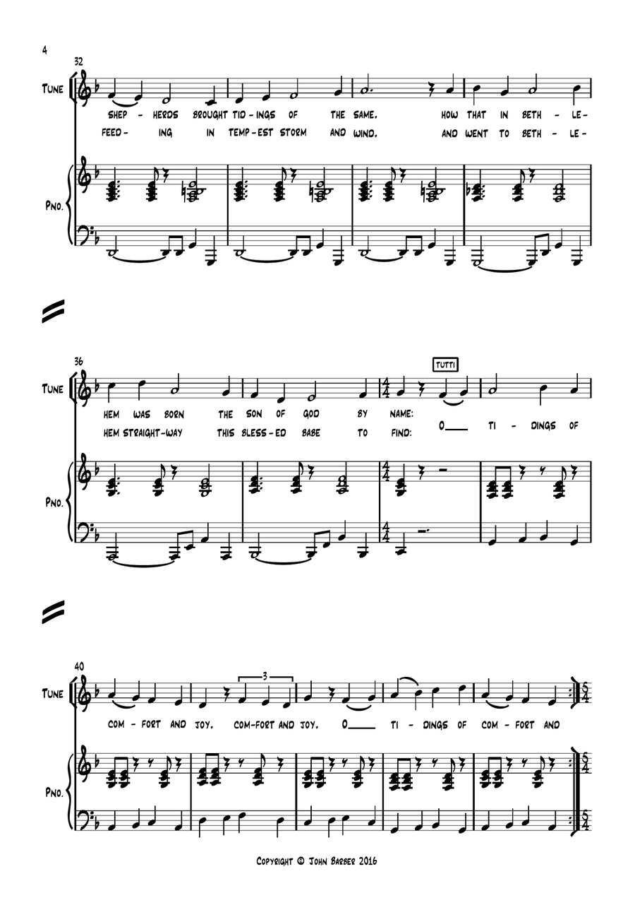 God rest ye merry gentlemen 4-Part scores gallery preview page 4