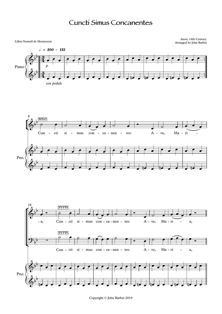 Cuncti simus concanentes Cuncti simus concanentes 4-Part scores gallery preview page 1