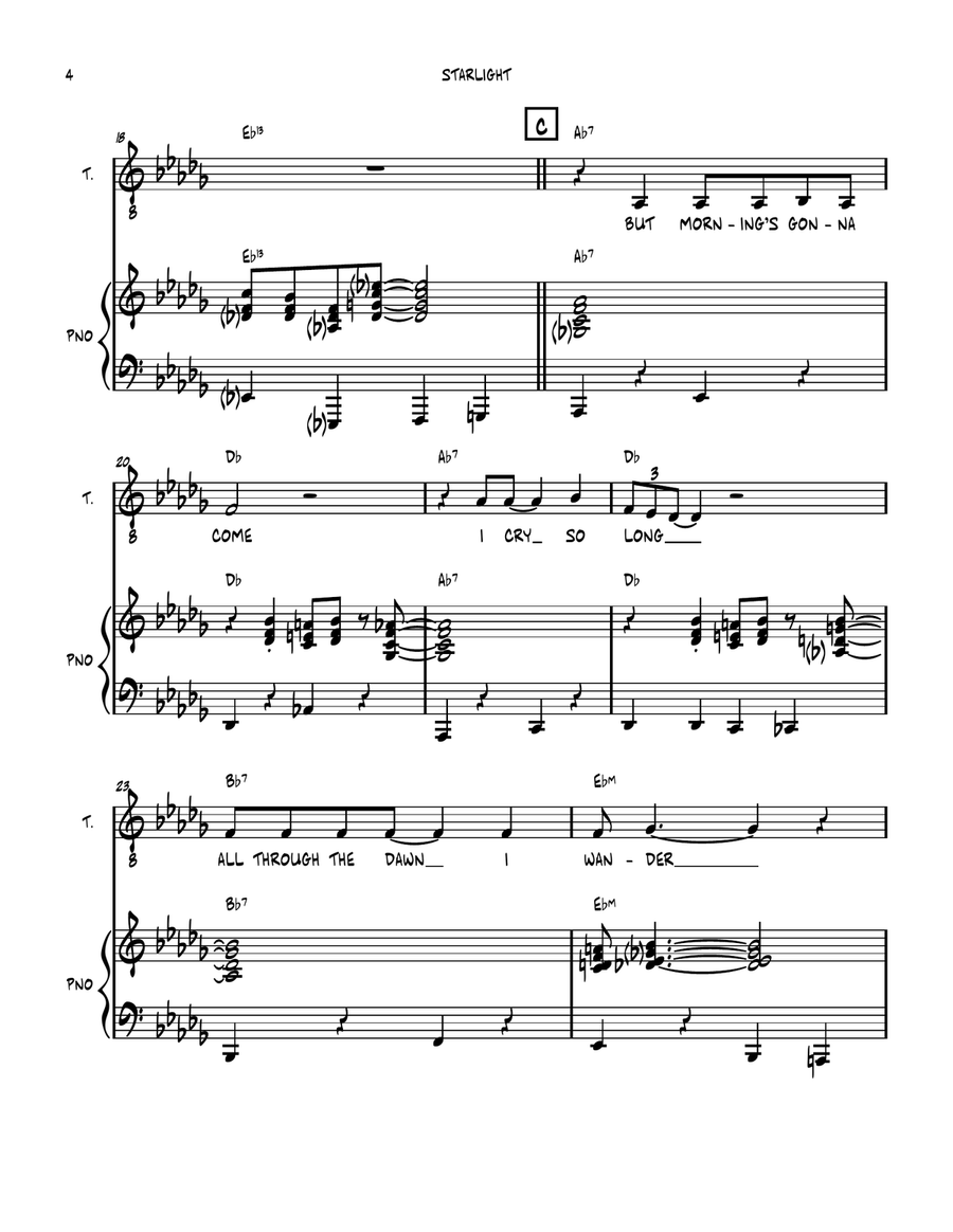Starlight Piano, Vocal scores gallery preview page 4