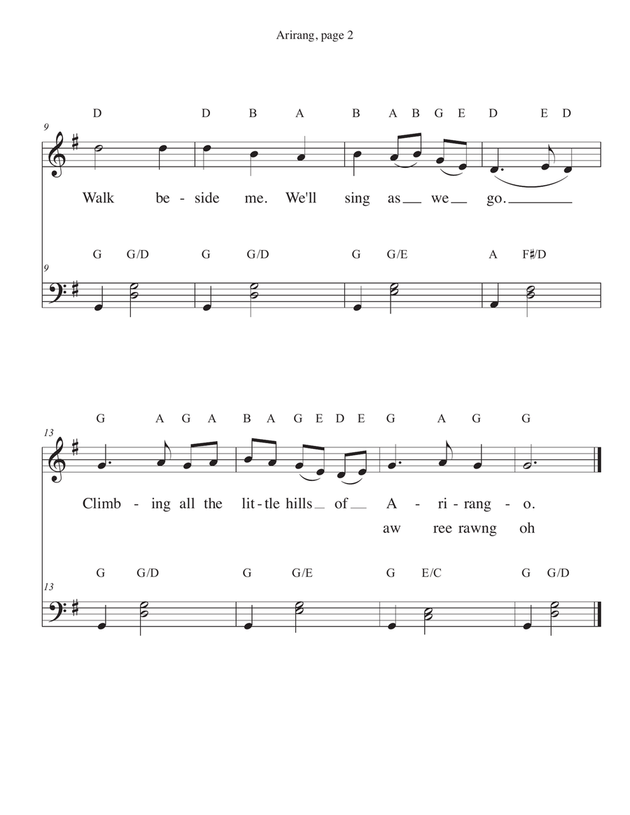 Arirang for Piano Piano Method scores gallery preview page 2