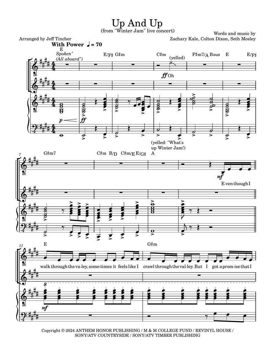 Up And Up Piano, Vocal scores gallery preview page 2