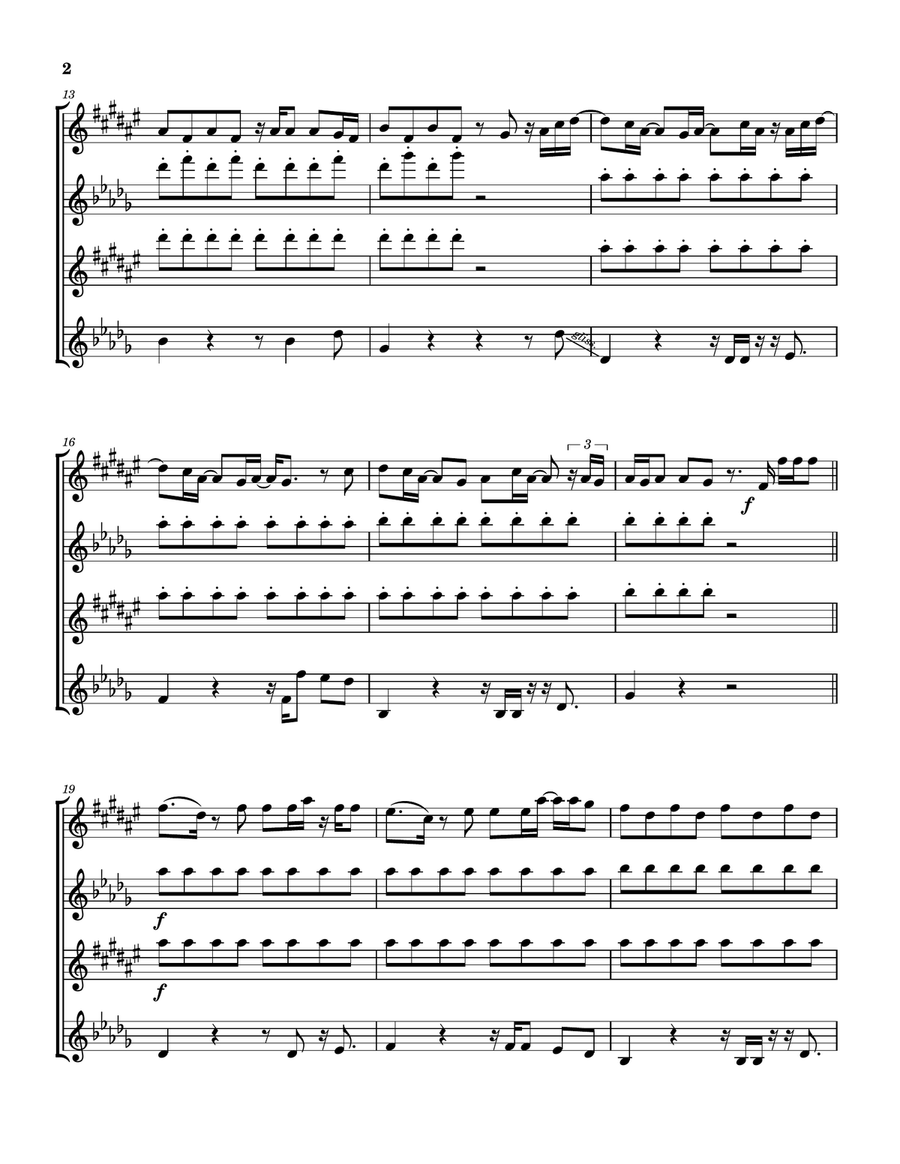 Up And Up Saxophone Quartet scores gallery preview page 3