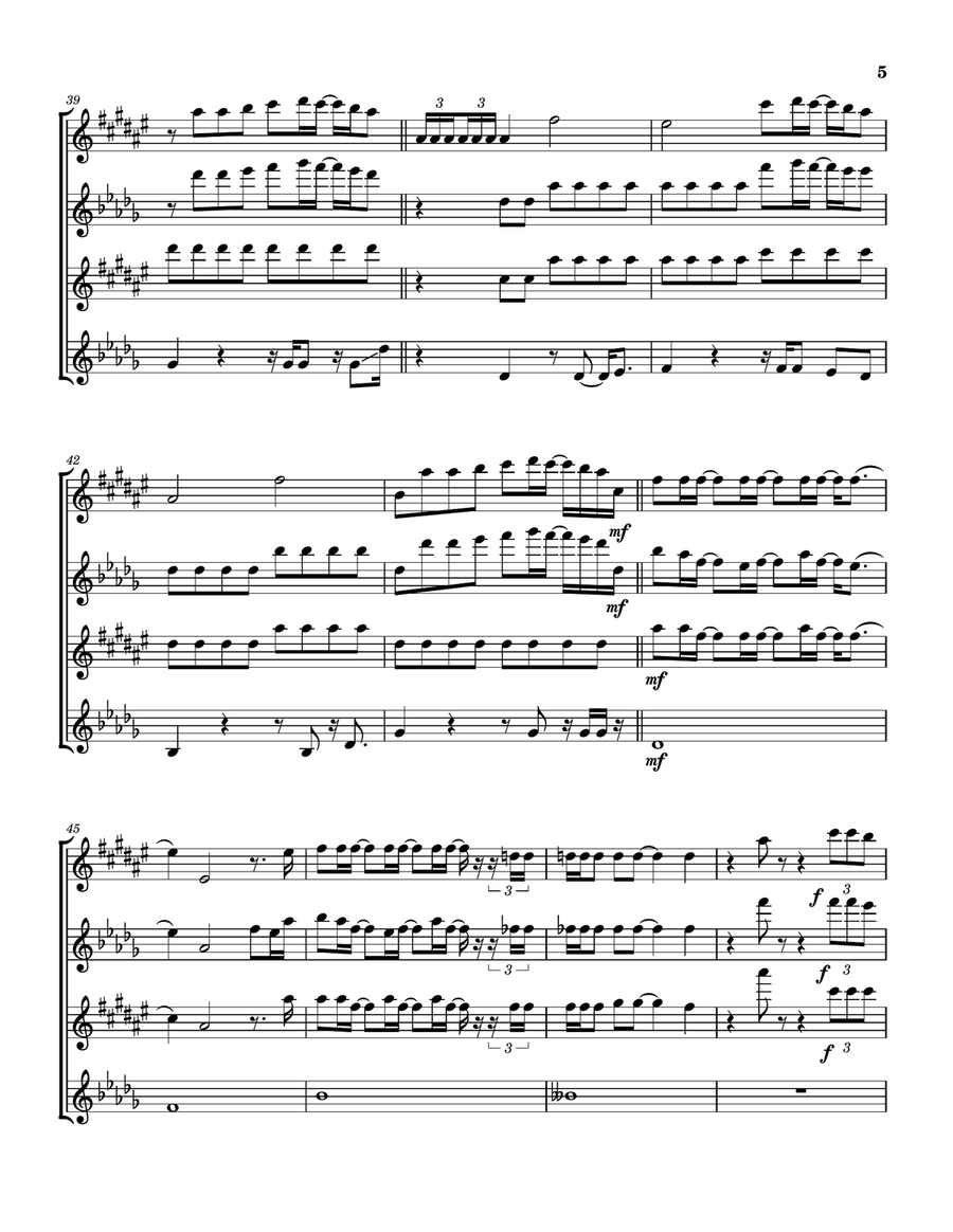 Up And Up Saxophone Quartet scores gallery preview page 6