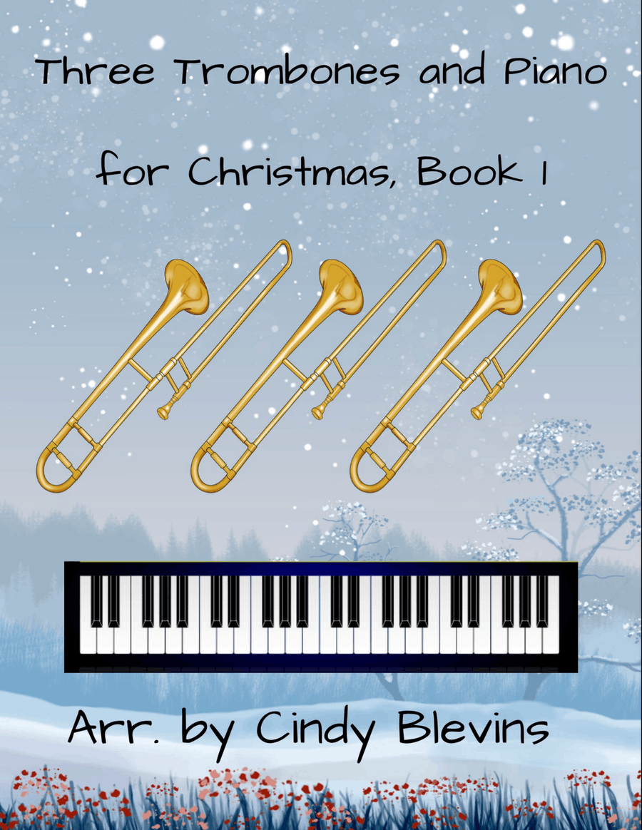 Three Trombones and Piano for Christmas, Book 1 (12 Arrangements) Trombone Trio scores gallery preview page 1