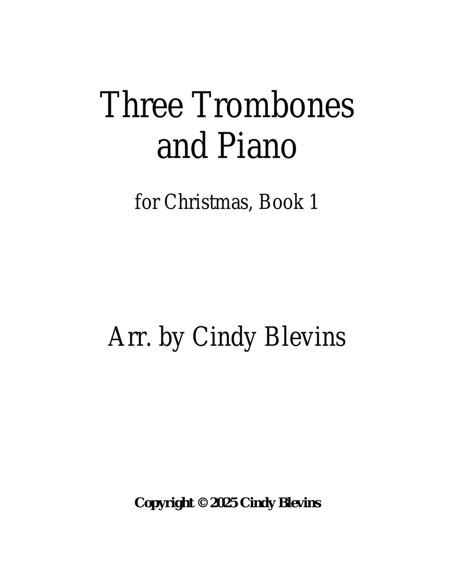Three Trombones and Piano for Christmas, Book 1 (12 Arrangements) Trombone Trio scores gallery preview page 6