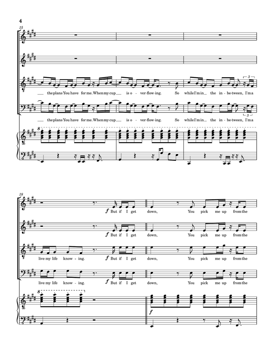 Up And Up Up And Up 4-Part scores gallery preview page 5
