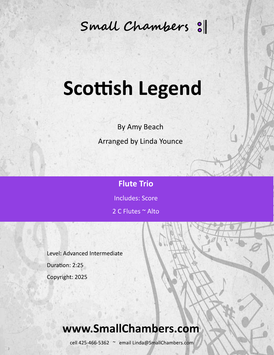 Scottish Legend for Flute Trio (2 C Flutes, Alto) Flute Trio scores gallery preview page 1