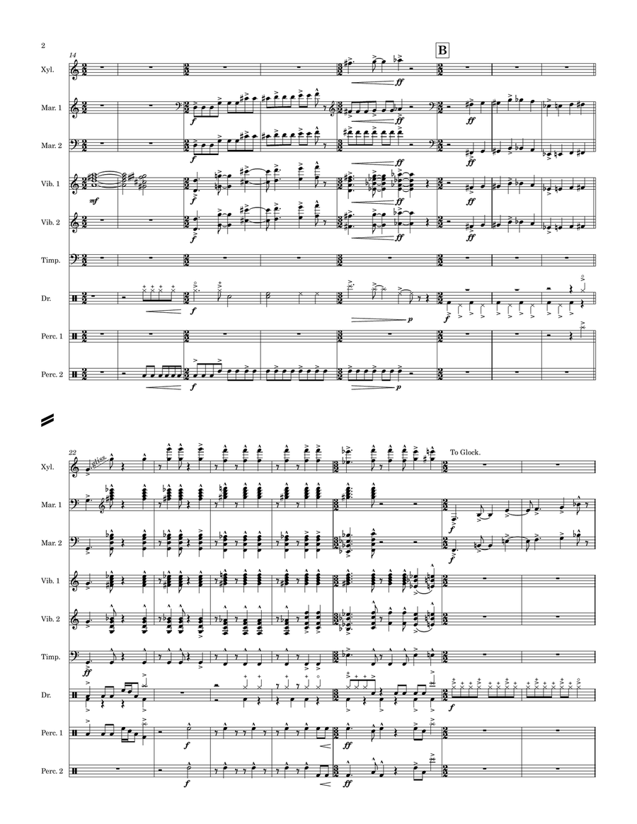 ensemble mécanique (Percussion Ensemble) Percussion Ensemble scores gallery preview page 4