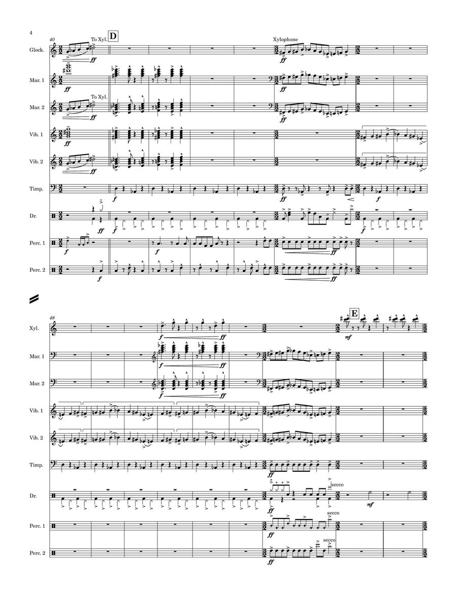 ensemble mécanique (Percussion Ensemble) Percussion Ensemble scores gallery preview page 6