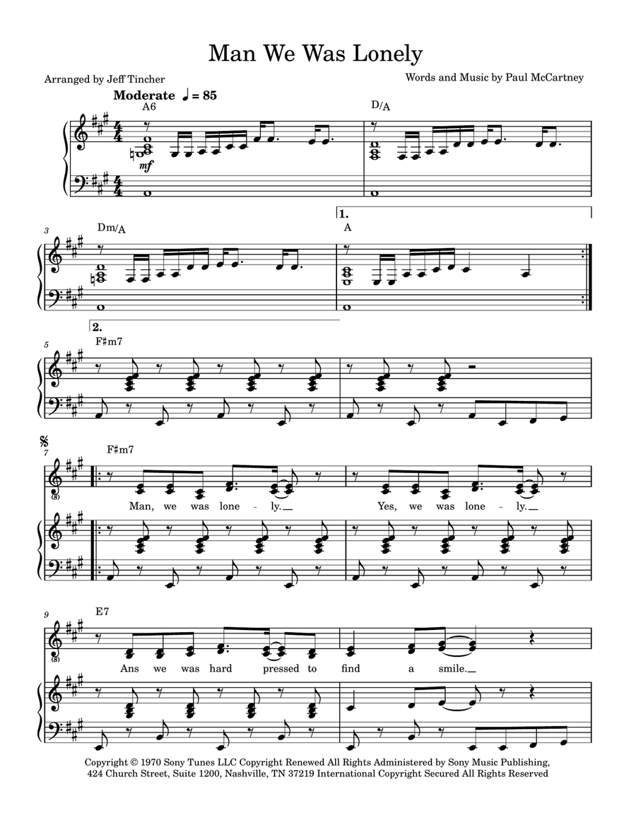 Man We Was Lonely Man We Was Lonely Piano, Vocal scores gallery preview page 2