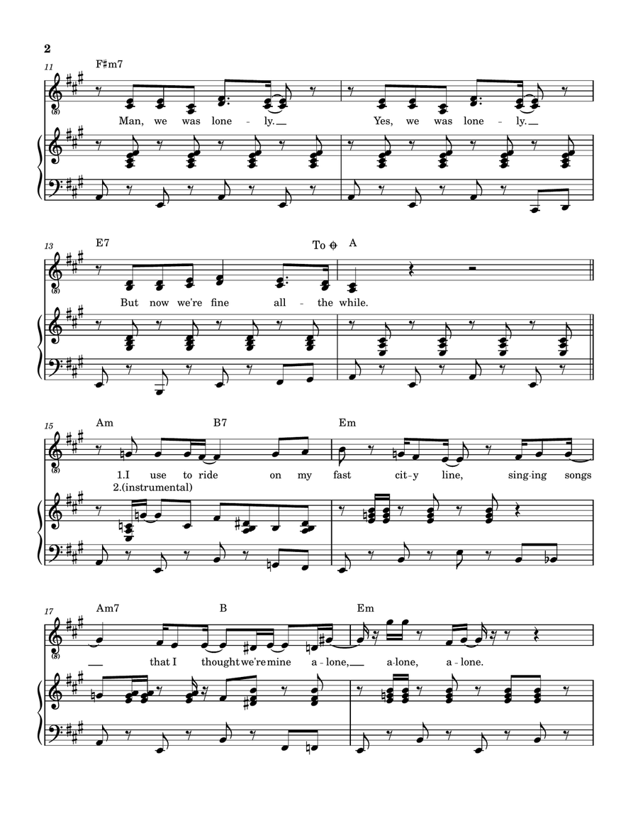 Man We Was Lonely Man We Was Lonely Piano, Vocal scores gallery preview page 3