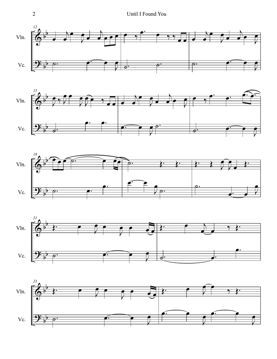 Until I Found You Until I Found You String Duet scores gallery preview page 2