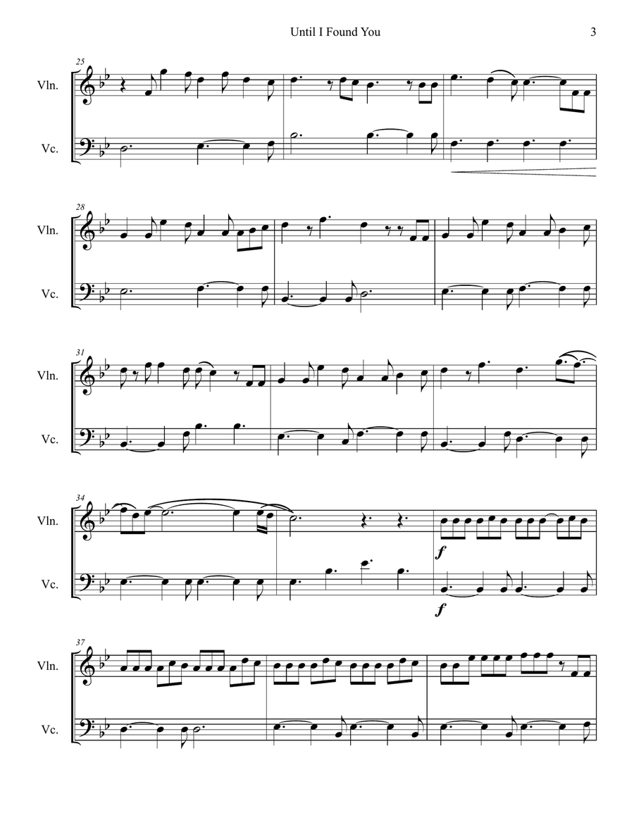 Until I Found You Until I Found You String Duet scores gallery preview page 3