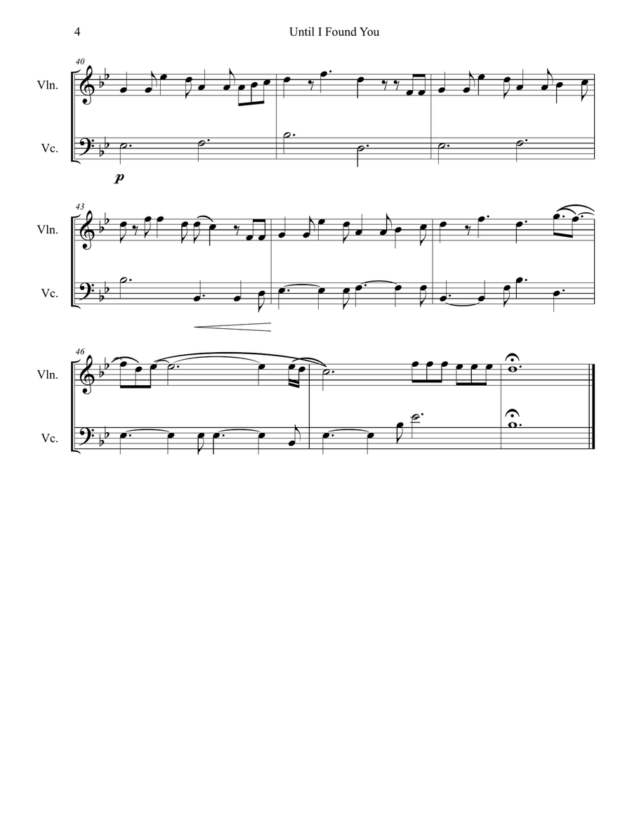 Until I Found You Until I Found You String Duet scores gallery preview page 4