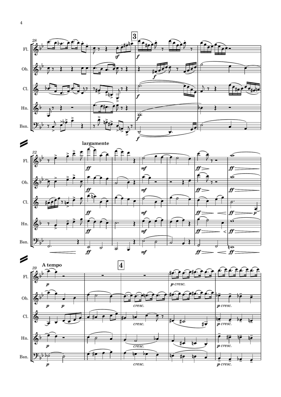 Elgar: The Wand of Youth Suite No.1 Op.1a I.Overture - wind quintet Woodwind Quintet scores gallery preview page 4