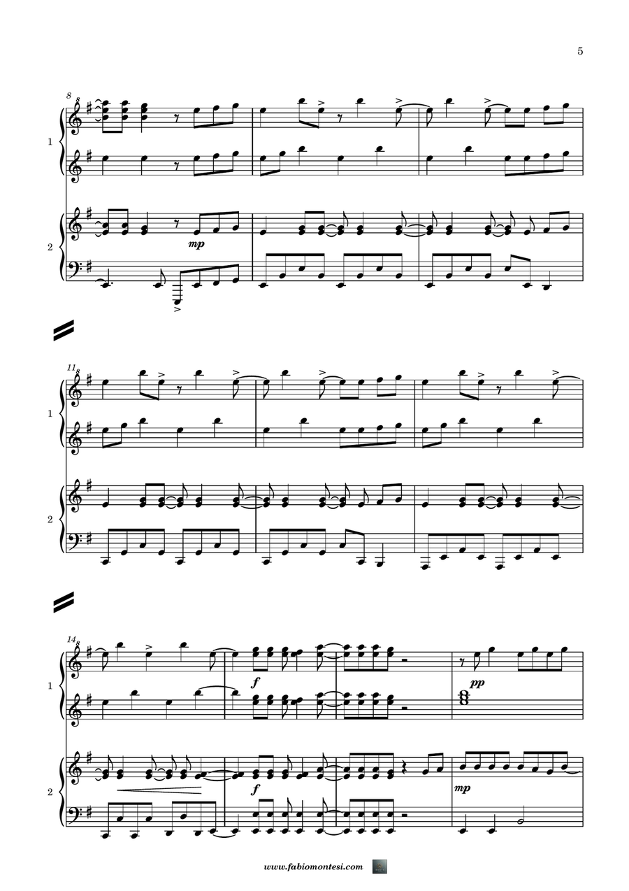 Lupin L Incorregibile Lupin 1 Piano, 4-Hands scores gallery preview page 5