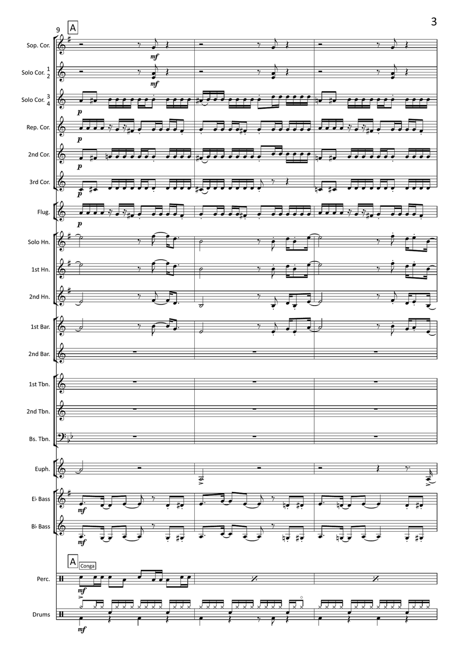 Theme From Lupin The Third '78 Brass Band scores gallery preview page 3