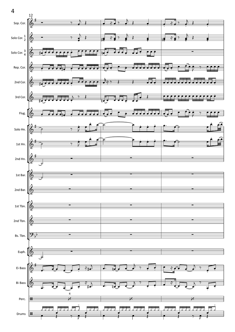 Theme From Lupin The Third '78 Brass Band scores gallery preview page 4