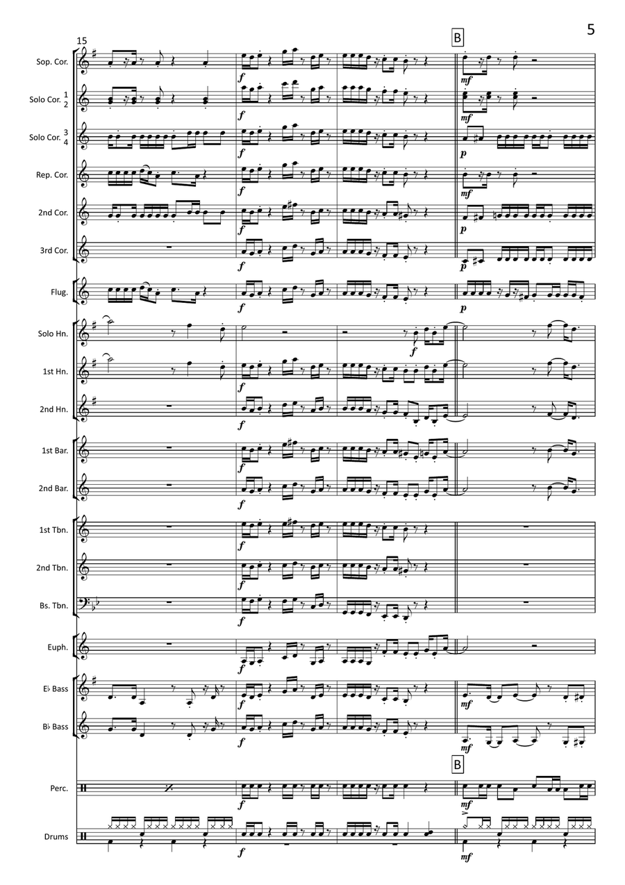 Theme From Lupin The Third '78 Brass Band scores gallery preview page 5
