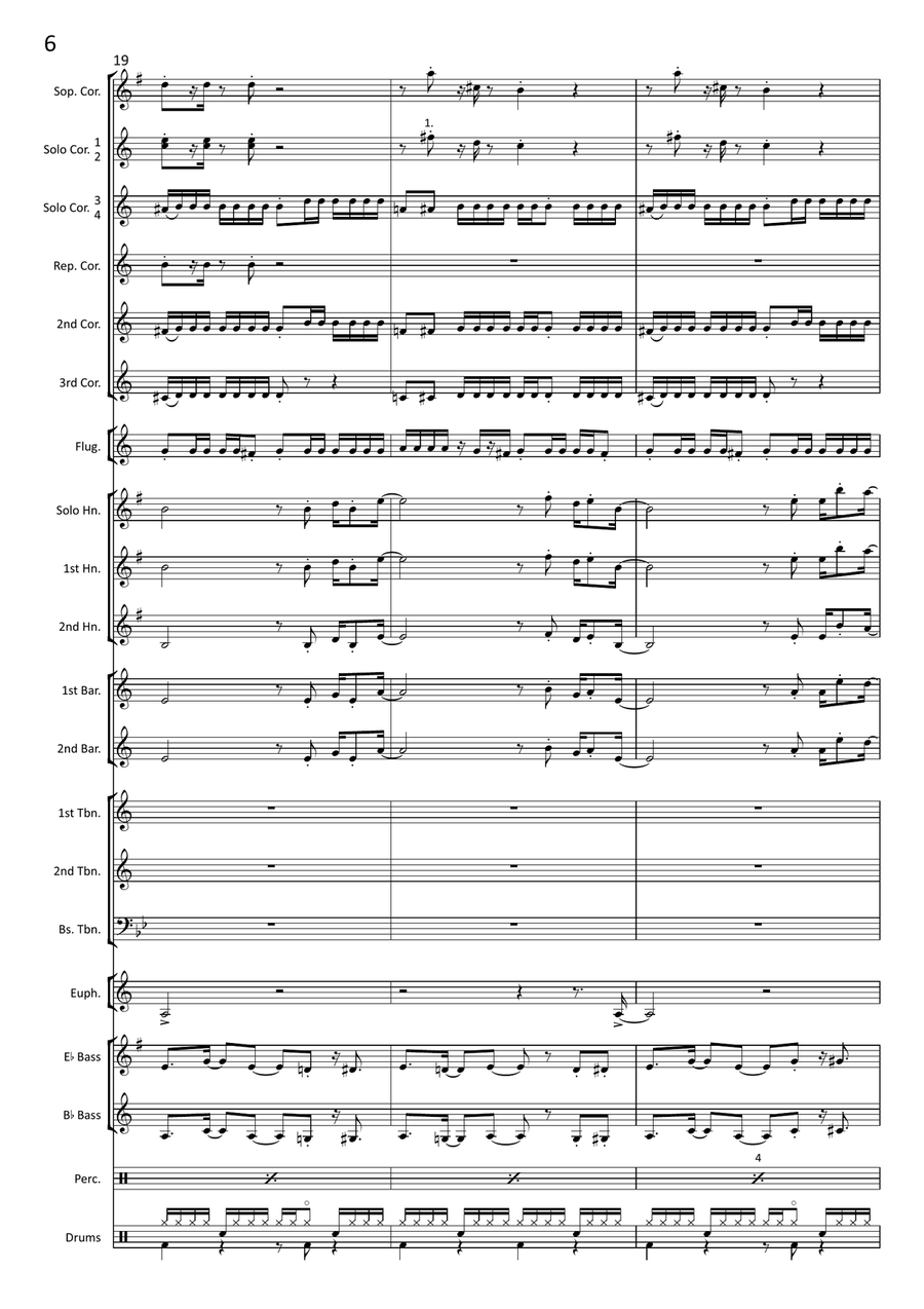 Theme From Lupin The Third '78 Brass Band scores gallery preview page 6