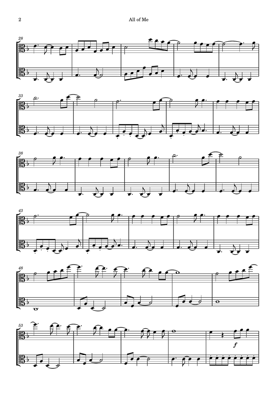 All Of Me All Of Me String Duet scores gallery preview page 2