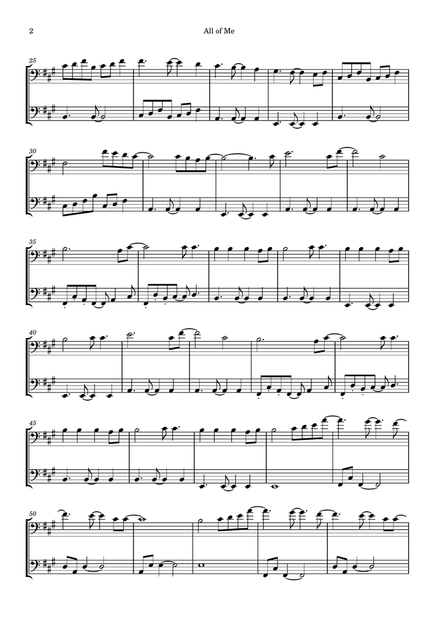 All Of Me All Of Me String Duet scores gallery preview page 2