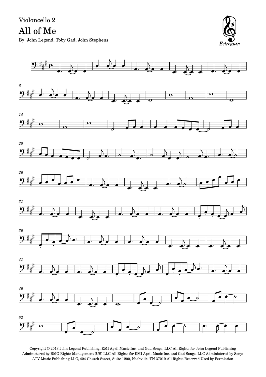 All Of Me All Of Me String Duet scores gallery preview page 6